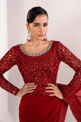 Embroidered Chiffon Saree