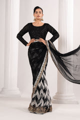Embroidered Chiffon Saree