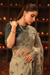 Embroidered Chiffon Saree