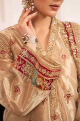 3 Piece Embroidered Tissue Suit