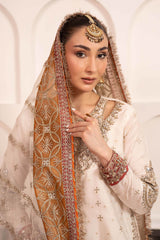 3 Piece Embroidered Cotton Lurex Suit