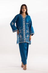 Stitched Embroidered Lawn Skinny Shalwar
