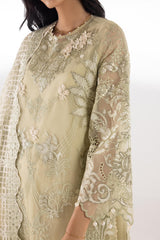 Stitched Embroidered Raw Silk Suit