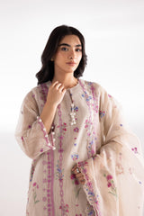 Stitched Embroidered Muzlin Lawn Suit