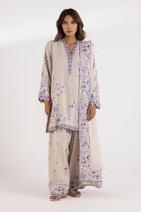 Stitched Embroidered Raw Silk Shirt