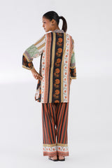 Stitched Printed Linen Shirt+ Shalwar