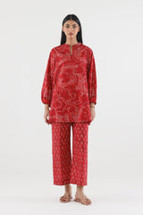 Stitched Printed Lawn Shirt+ Culotte