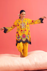 Stitched Printed Lawn Shirt+ Culotte