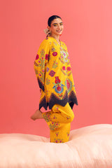 Stitched Printed Lawn Shirt+ Culotte