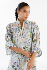 Stitched Printed Brochia Shirt+ Culotte