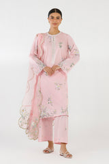 Stitched Embroidered Lawn Suit