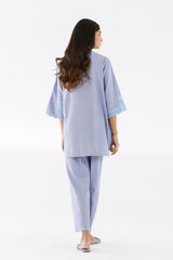 Stitched Embroidered Dobby Shirt+ Culotte