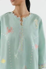 Stitched Embroidered Lawn Shirt+ Shalwar