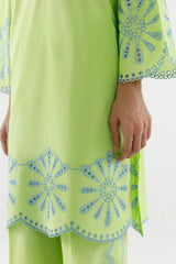 Stitched Embroidered Lawn Shirt+ Culotte
