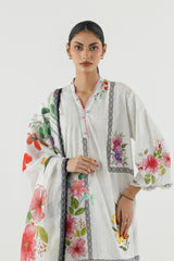 Stitched Printed Cambric Shirt+ Dupatta