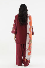 Stitched Embroidered Muzlin Lawn Suit