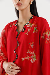 Stitched Embroidered Muzlin Suit