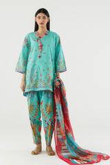 Stitched Embroidered Muzlin Suit