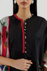 Stitched Embroidered Muzlin Suit