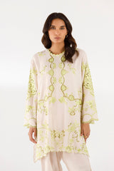 Stitched Embroidered Raw Silk Shirt + Shalwar