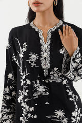 Stitched Embroidered Raw Silk Suit