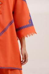 Stitched Embroidered Slub Lawn Shirt+ Shalwar
