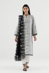 Stitched Embroidered Lawn Shirt+ Culotte