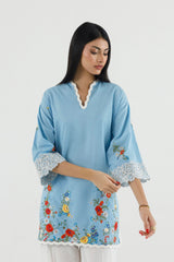 Stitched Embroidered Lawn Shirt+ Culotte