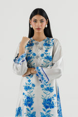 Stitched Printed Satin Shirt+ Culotte