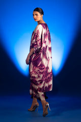 Stitched Printed Satin Shirt+ Culotte