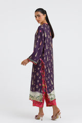 Stitched Printed Satin Shirt+ Culotte