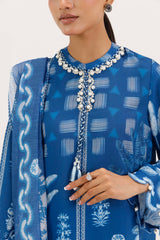 Stitched Printed Crepe Suit