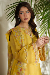 SUNLIT GARDEN-3PC (SHIRT, TROUSER & DUPATTA)
