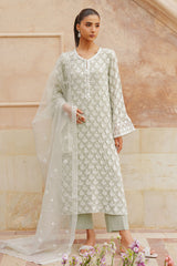 AQUA SPARKLE-3PC (SHIRT, TROUSER & DUPATTA)