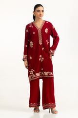 Velvet Embroidered Co-Ord Set