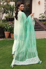 3-PC Embroidered Cotton Net CMA-5-234