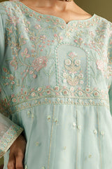 Frock With Trousers & Dupatta - 0715