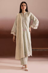 Embroidered Kurta Dupatta Trouser - 2267