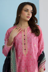 Embroidered Kurta Dupatta Trouser - 2198