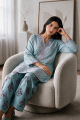 Embroidered Kurta Trouser - 2096