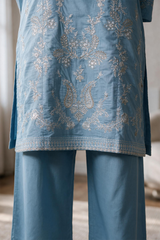 Embroidered Kurta Trouser - 3350