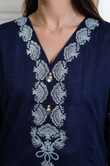 Embroidered Kurta Dupatta Trouser - 2529