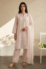 Embroidered Kurta Dupatta Trouser - 3223