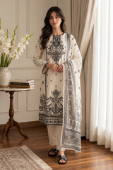 Embroidered Kurta Dupatta Trouser - 3250