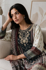 Embroidered Kurta Dupatta Trouser - 3313