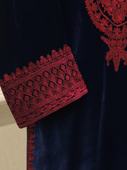2 Piece - Embroidered Velvet Suit S112861