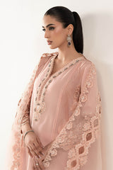 3 Piece Embroidered Raw Silk Suit