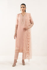 3 Piece Embroidered Raw Silk Suit