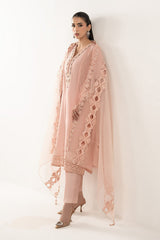 3 Piece Embroidered Raw Silk Suit