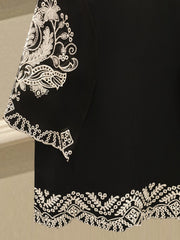 2 Piece - Embroidered cotton net Suit S114885